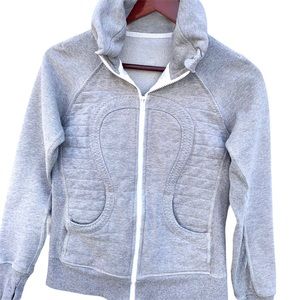 Lululemon Quilted Full Zip Jacket Gray 6